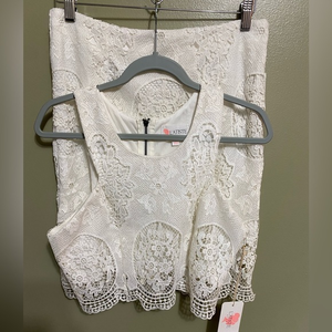 L’‎ Atiste Two Piece Lace Dress, Size L